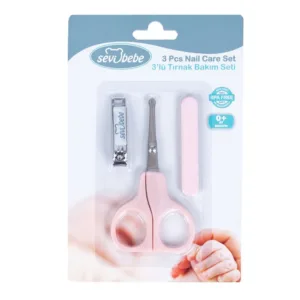 Set 3 accesorii ingrijire unghii Sevibebe roz