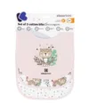 Set 3 bavete KikkaBoo cu inchidere cu velcro Savanna Pink