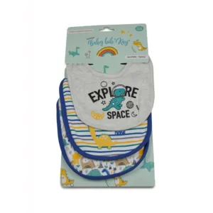 Set 3 bavete pentru bebelusi Cangaroo Blue Pink