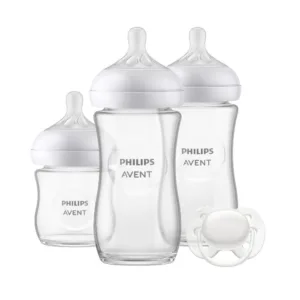 Set 3 biberoane din sticla Avent Natural Response