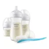 Set 3 biberoane polipropilena cu tetina silicon Avent Natural Response 3.0