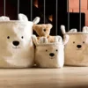 Set 3 cosuri depozitare Childhome Teddy alb