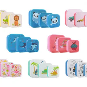 Set 3 cutii pentru alimente rechini