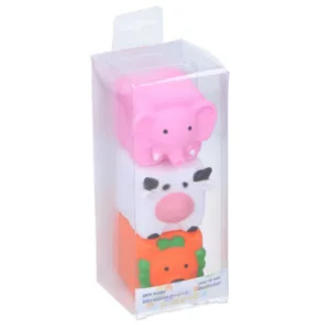 Set 3 jucarii de baie Eddy Toys elefant vaca leu