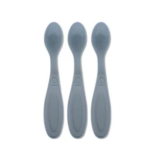 Set 3 lingurite Lorelli My Friend Cameo Blue margine rotunjita 6 luni+