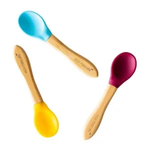 Set 3 lingurite bambus albastru