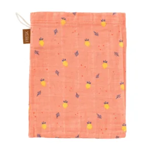 Set 3 manusi de muselina pentru baie model Summer Fruit