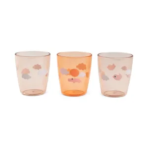 Set 3 pahare Yummy Done by Deer Happy Clouds papaya