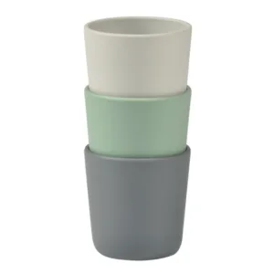 Set 3 pahare silicon Beaba Sage Green