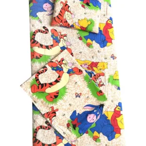 Set 3 piese paturica cu cearsaf si pernuta 140x70 cm Aiurila pe bej
