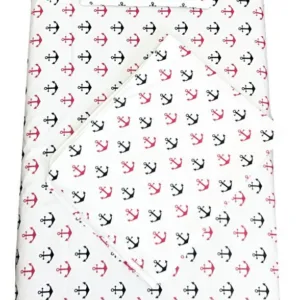 Set 3 piese paturica cu cearsaf si pernuta 140x70 cm Ancore