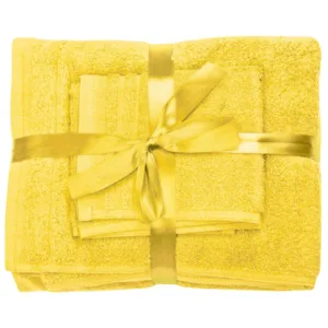 Set 3 prosoape din bumbac galben Somnart pentru fata