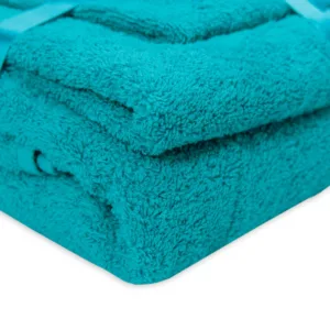 Set 3 prosoape din bumbac turcoaz Somnart pentru fata