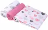 Set 3 scutece de muselina pentru copii BabyMam Pink Heart
