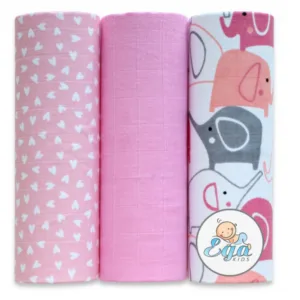 Set 3 scutece din bumbac 60x80 cm model No24