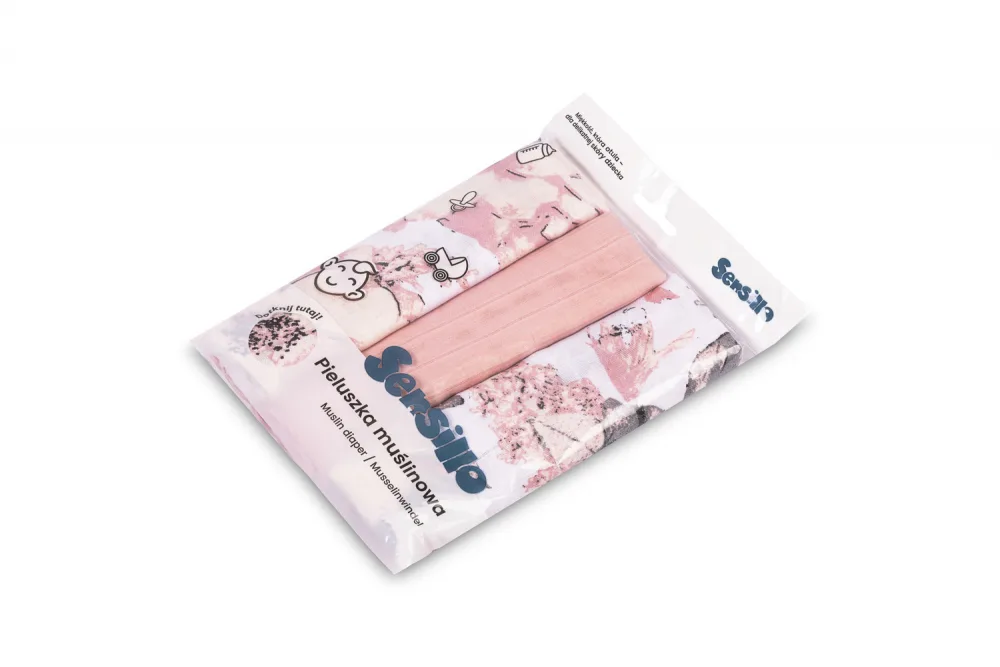 Set 3 scutece din muselina Sensillo Pink 60x80 cm EG-0008