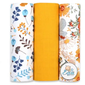 Set 3 scutece mix finet si muselina model Flowers