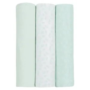 Set 3 scutece muselina Kikka Boo 100 x 100 cm Leaves Mint