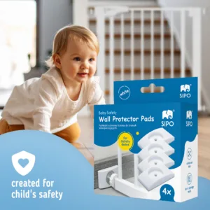 Set 4 Protectii perete pentru Poarta de siguranta copii Sipo Alb universale