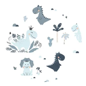 Set 4 in 1 cosulet pentru bebelusi MimiNu Baby Cocoon 75x55 cm Dino Granat