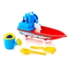 Set 4 jucarii plaja cu barca de pescuit Mobidiky Red
