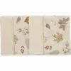 Set 4 lavete din muselina Bubaba Beige Leafs 40x40 cm