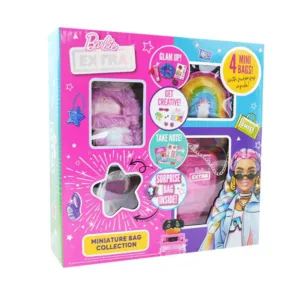Set 4 mini genti Barbie cu accesorii