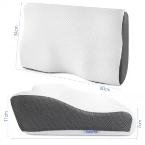 Set 4 perne cu suport pentru gat din spuma cu memorie Suporto 60 x 34 x 117 cm cu perforatii