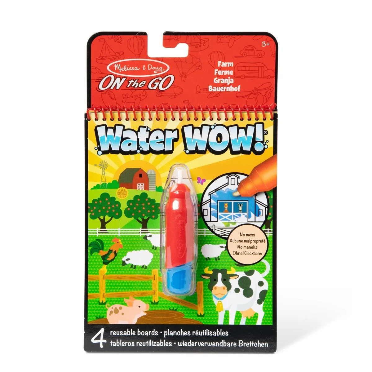 Set 4 planse de colorat cu apa