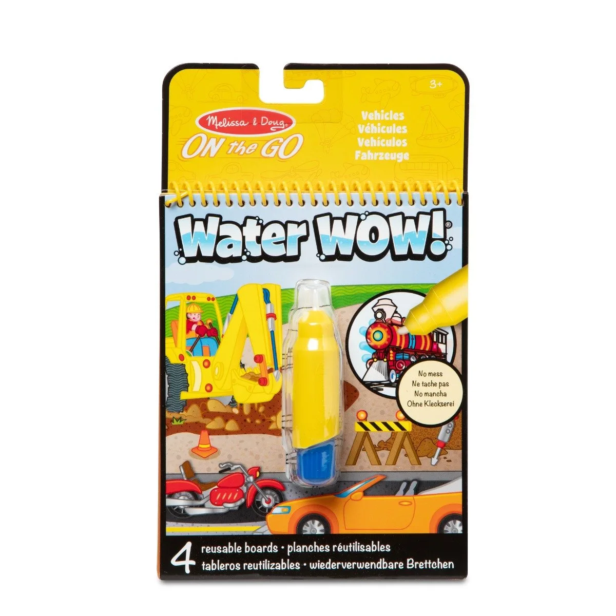 Set 4 planse de colorat cu apa