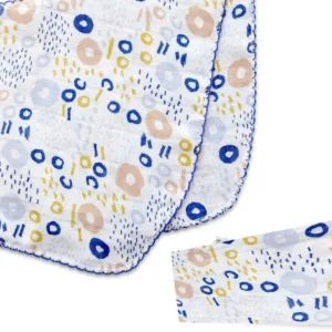 Set 4 prosopele din muselina 25x29 cm BabyJem Colorful Rings