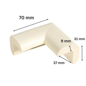Set 4 protectii colturi pentru mobila Car Boy Safety Galben din spuma 37x70x31x9