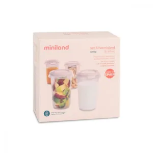 Set 4 recipiente gradate Miniland Candy 330 ml