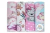 Set 4 scutece din bumbac Lux 70x80 cm model Pink Girl 5929