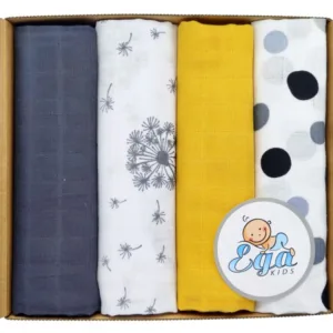 Set 4 scutece din muselina 60x80 cm Eco Box 1693