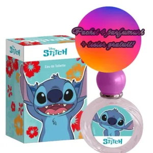 Set 4 x apa de toaleta pentru copii Stitch 50 ml + tester gratuit