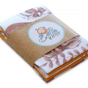 Set 5 batistute din bumbac pentru copii 38x38 cm Owl