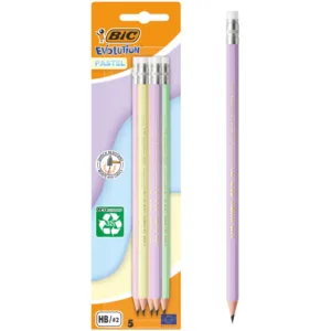 Set 5 creioane grafit cu radiera si mina Hb