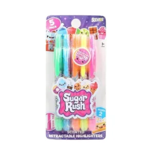Set 5 markere highlighters parfumate Scentos