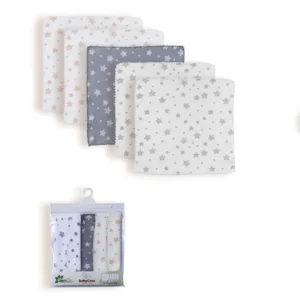 Set 5 prosopele bumbac organic 100 24x24 cm BabyCosy