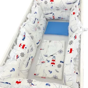 Set 6 aparatori protectii laterale patut 120x60 cm Farul