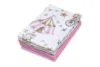 Set 6 batistute din finet pentru copii 38x38 cm model No4 Pink Circus