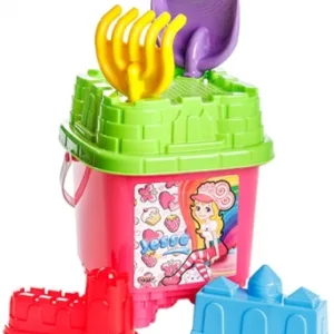 Set 6 jucarii de nisip Castel Nr.1 Pink