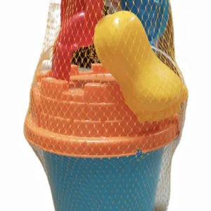 Set 6 jucarii de nisip Medium Bucket Blue  Orange