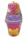 Set 6 jucarii de nisip Medium Bucket Pink  Purple