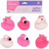 Set 6 jucarii din cauciuc pentru baie flamingo  unicorn