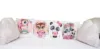 Set 6 pernute pentru patut cu panglici Nichiduta Happy Animals Pink