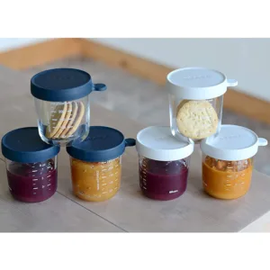 Set 6 recipiente sticla 250 ml bleumarin