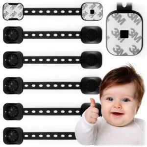 Set 6 sigurante mobilier pentru copii Ricokids Negru multifunctionale