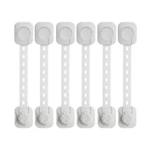 Set 6 sisteme de siguranta Iso Trade multifunctionale reglabile 23.3 cm cu lacat MY6843